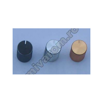 10mm silver metallic potentiometer knob